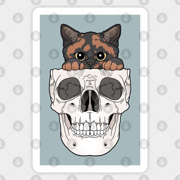 Torte Kitty & Skull Magnet by tiina menzel